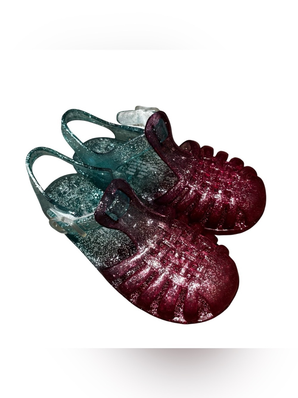 3/$15 Children’s place Glitter pink blue Jelly weave Sandals size 10